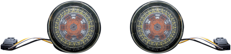 Custom Dynamics - ProBEAM Dynamic Ringz Turn Signals - JAE - ProBEAM Amber/White Dynamic Ringz - PB-AW-JAE