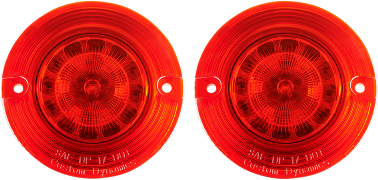 Custom Dynamics - Flat Signal Insert - 1156 - Red - ProBEAM Flat Turn Signal Inserts - PB-R-1156-T