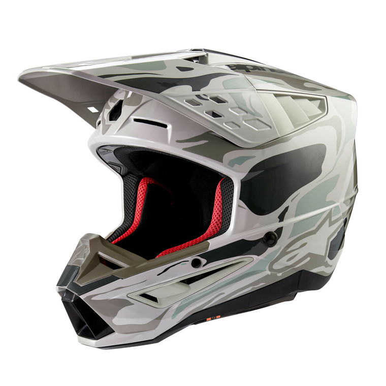 Alpinestars - S-m5 Mineral Helmet Warm Gry/celadon Grn Glsy Xl - 8306623-9066-XL