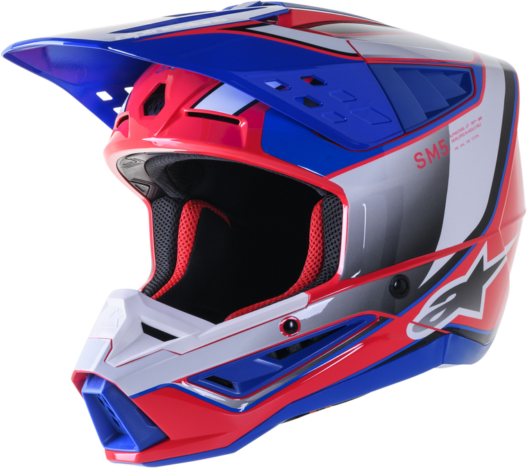 Alpinestars - S-m5 Sail Helmet Wht/diva Pnk/enamel Blu G Sm - 8306823-2387-S