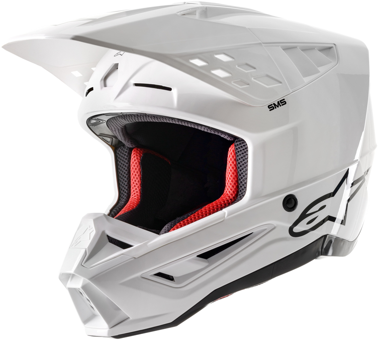 Alpinestars - S-m5 Solid Helmet White Glossy Md - 8303123-2180-M