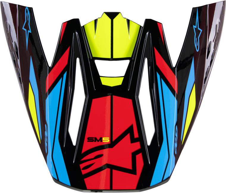 Alpinestars - S-m5 Visor Action 2 Blk/ylw Fluo/brt Rd Glossy - 8986023-1533-OS