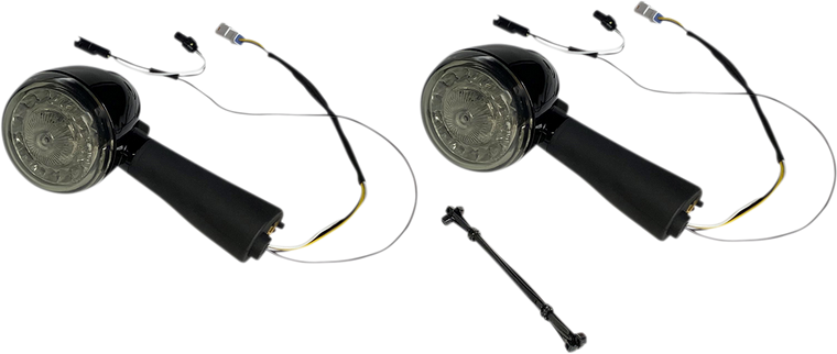 Custom Dynamics - Rear LED Turn Signal Ringz - Smoke - Scout - ProBEAM Red Ring Turn Signal LEDs - PB-SCOUT-RR-BS