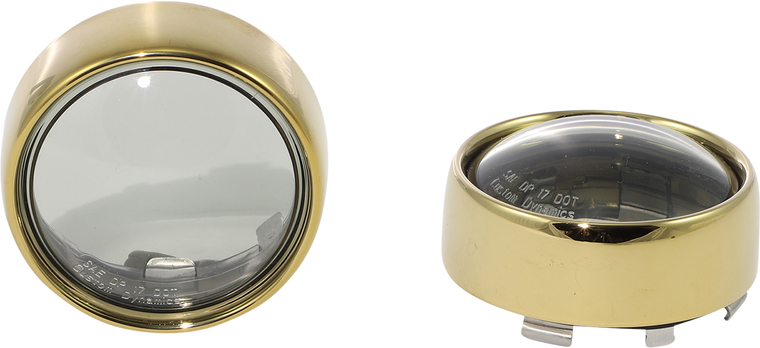Custom Dynamics - Bezel - Gold/Smoke - Bezel/Lenses for ProBEAM Bullet Turn Signals - PB-B-BEZ-GS