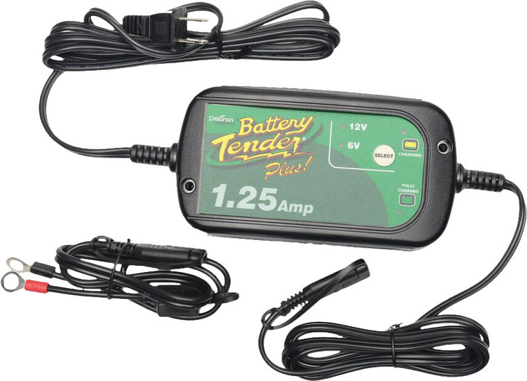 Battery Tender - Selectable 1.25 Amp Charger 6/12 Volt - 022-0211-DL-WH