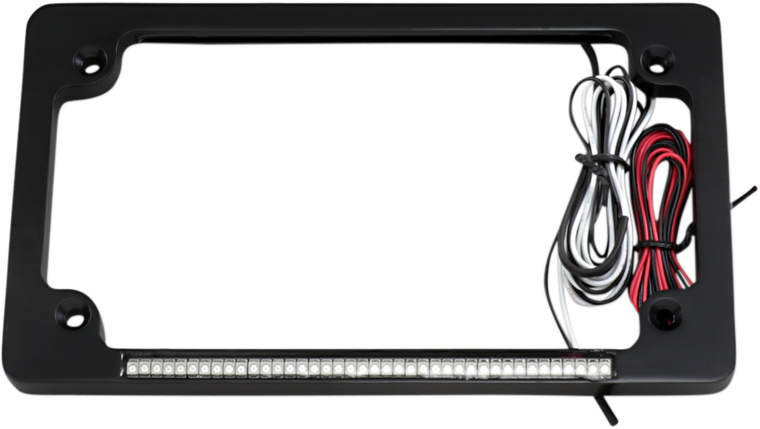 Custom Dynamics - Dual License Plate Frame - Black - Dual LED License Plate Frame - TF02-B