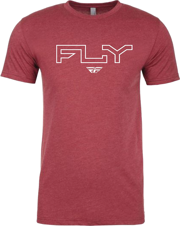 Fly Racing - Fly Edge Tee Cardinal Sm - 354-0309S