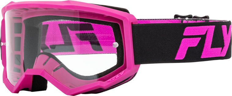 Fly Racing - Focus Goggle Black/pink W/ Clear Lens - 37-51151