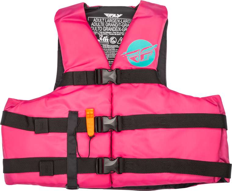 Fly Racing - Nylon Flotation Vest Neon Pink/teal 3x - 221-304143X