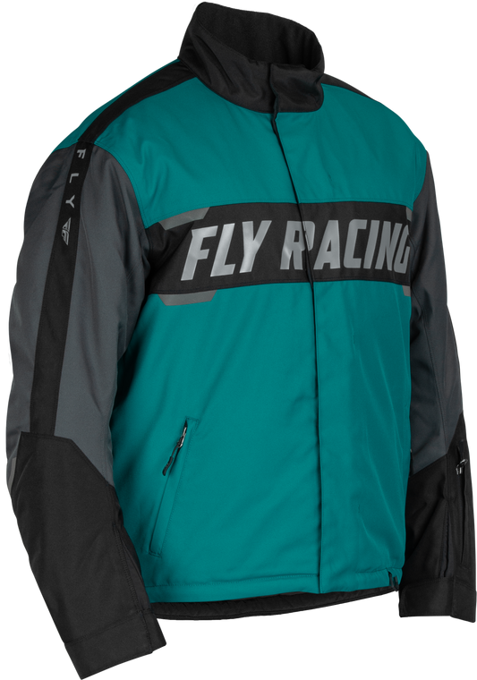 Fly Racing - Outpost Jacket Black/teal/orange 3x - 470-55013X
