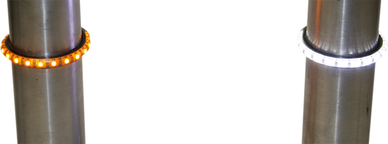 Custom Dynamics - TruWRAPZ Fork Lights - 56 mm - Dual - TruWRAPZ Amber/White Dual LED Fork Lights - TW56AWS