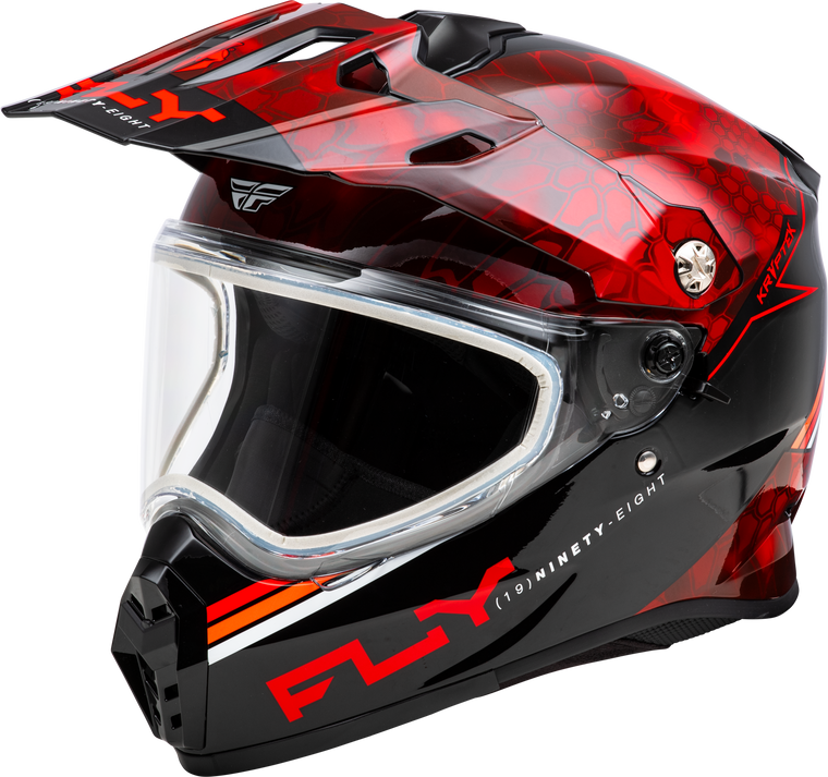 Fly Racing - Trekker Cw Conceal Helmet Dual Shld Red/black Lg - 73-31358L