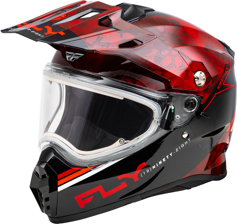 Fly Racing - Trekker Cw Conceal Helmet Elec Shld Red/black Xs - 73-31361XS