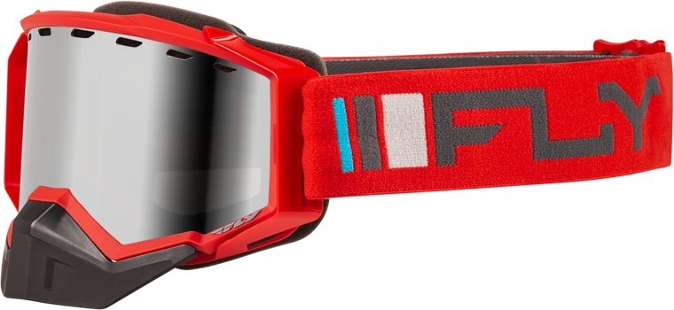 Fly Racing - Zone Snow Goggle Red/charcoal W/ Silver Mirror/smoke Lens - FLB-24Z4