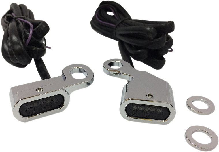 Drag Specialties - LED Handlebar Marker Lights - Chrome/Smoke - LED Handlebar Marker Lights - L22-0230CMENU