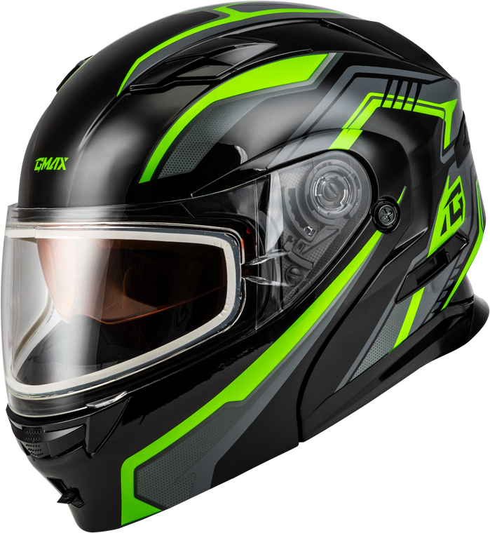 Gmax - Md-01s Transistor Snow Helmet Black/grey/green Md - M201391315