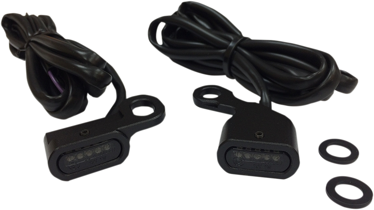 Drag Specialties - LED Handlebar Marker Lights - Black/Smoke - LED Handlebar Marker Lights - L22-0230MBMENU