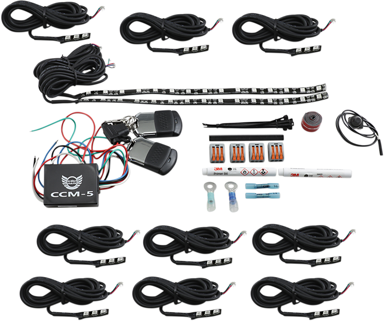 Custom Dynamics - Full Lighted Engine Kit - Indian - Magical Wizard Indian LED Engine Accent Light Kit - CD-IND-TMWK1