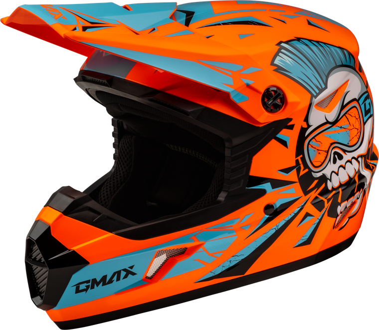 Gmax - Youth Mx-46y Unstable Helmet Hi Vis Orange/blue Yl - D3465212