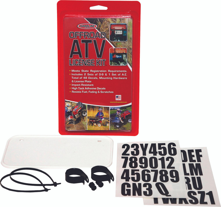 Hardline - Atv License Plate Kit White - 2340W