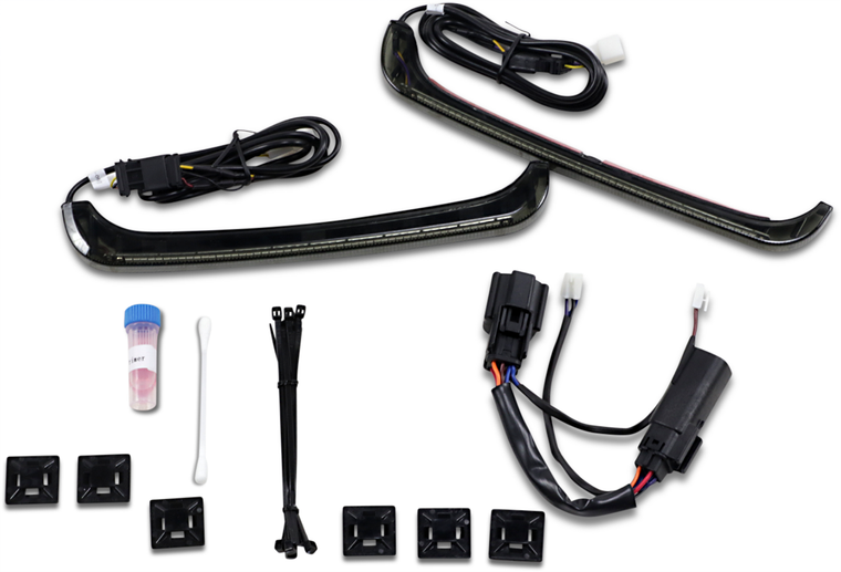 Custom Dynamics - Saddlebag Lights - Smoke Lens - LED Low-Profile BAGZ Accent Lights - CD-LP-BCM-S