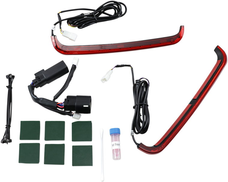 Custom Dynamics - Saddlebag Lights - '10-'13 - Red Lens - LED Low-Profile BAGZ Accent Lights - CD-LP-SS6-R