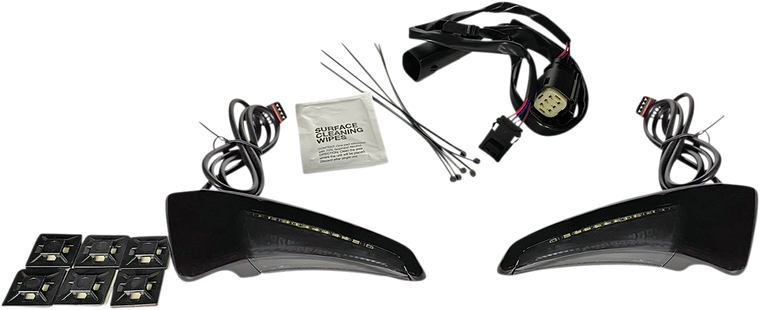 Custom Dynamics - Sequential Tour Pak Seat Back Rest LED Lights - Black/Smoke - CVO - Sequential Tour Pak Seat Back Rest LED Lights - CD-TPBR-14BCMSB