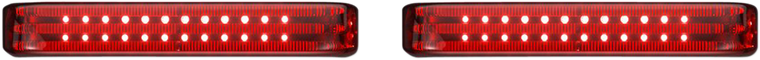 Custom Dynamics - Saddlebag LED Lights - Sequential - Chrome/Red - LED Sequential Low-Profile BAGZ Saddlebag Lights - PB-SBSEQ-BCM-CR