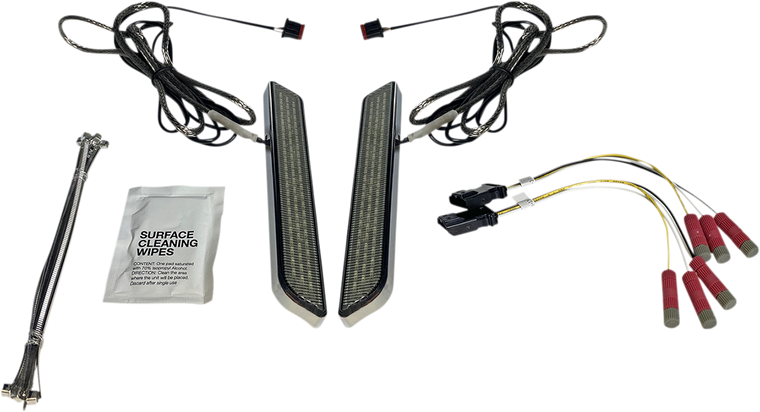 Custom Dynamics - LED Fork Light - Smoke - Chrome - Universal LED Front Fork Lightz - CD-FORK-UNV-SC