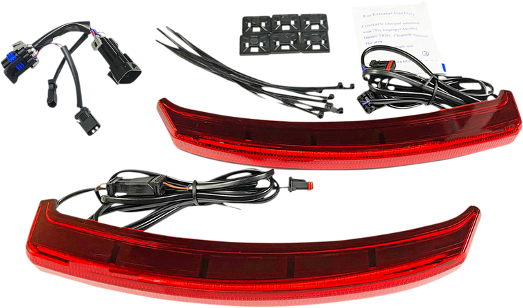 Custom Dynamics - Saddle Bag Lights - Red Lens - LED Saddlebag Lights - CD-INDBAG-SWN-R