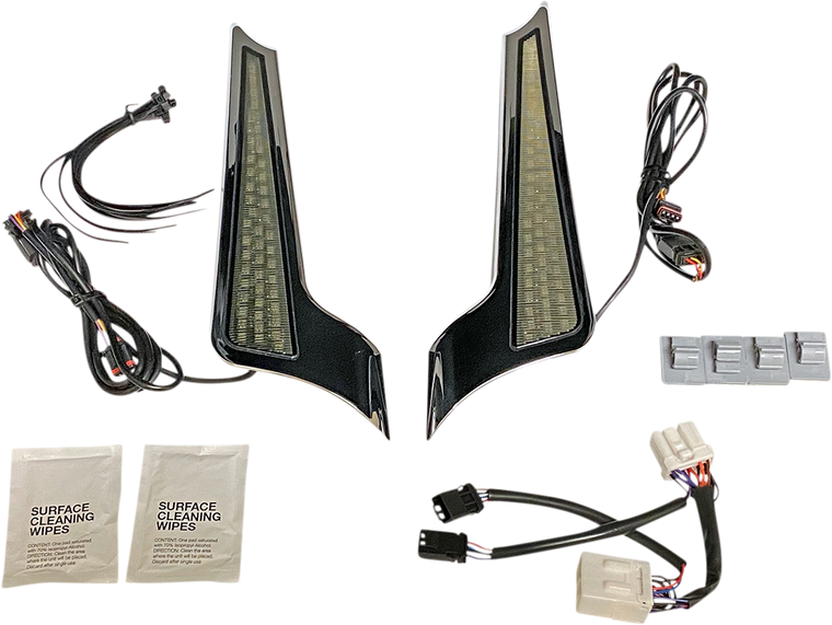 Custom Dynamics - Panel Lights - Chrome - Smoke Lens - Dual Color Fascia LED Panel Lights - CD-FASCIADC-HDC