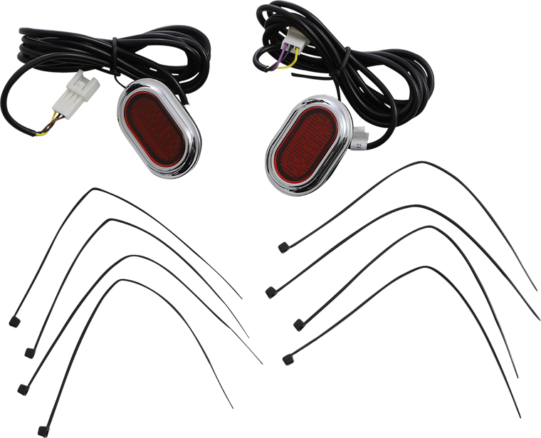 Custom Dynamics - Antenna Grommet Light - Red Lens - Chrome - Plug & Play PLUGZ Antenna Grommet Lights - CD-PLUG-RC