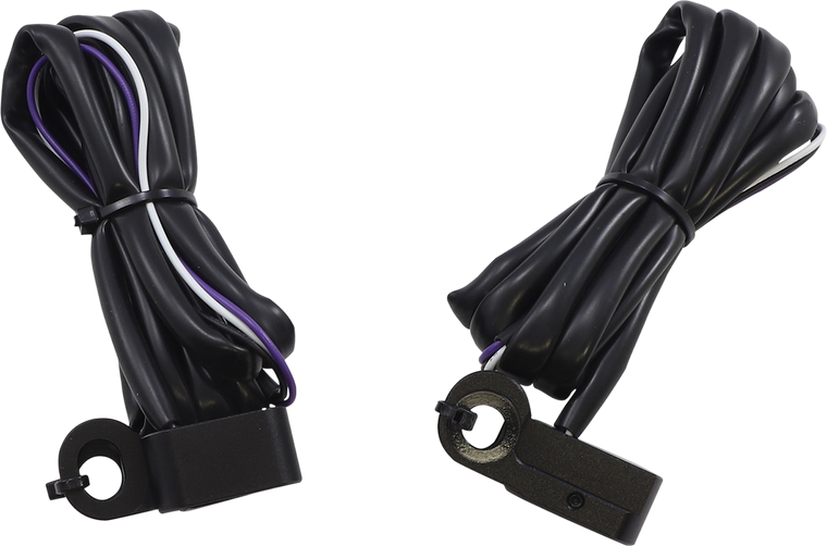 Drag Specialties - Marker Lights - White/Amber - Black - LED Handlebar Marker Lights - L22-0229DMBME