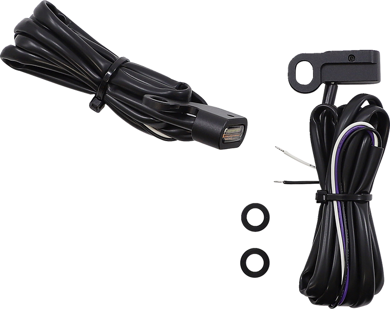 Drag Specialties - Marker Light - Amber/White - Clear Lens - Matte Black - LED Handlebar Marker Lights - L22-0230DMBE