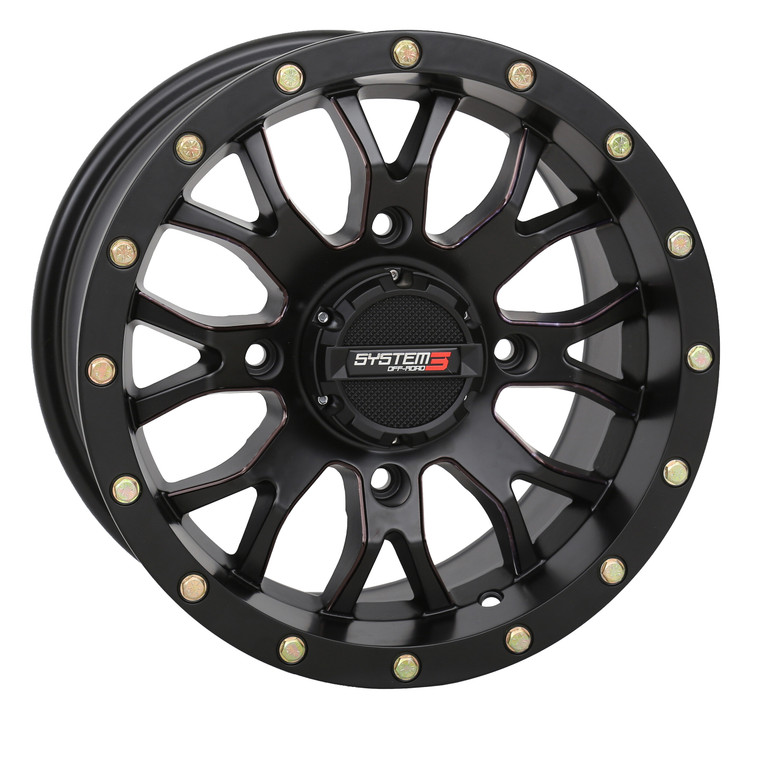System 3 - St3 Wheel 14x7 5+2 (+30mm) 4/110 Matte Black - 14S3-1110
