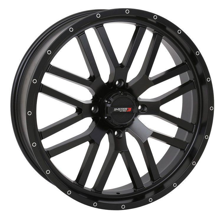 System 3 - St3 Wheel 22x7 4+2.5 (+10mm) 4/137 4 Matte Black - 22S3-1137