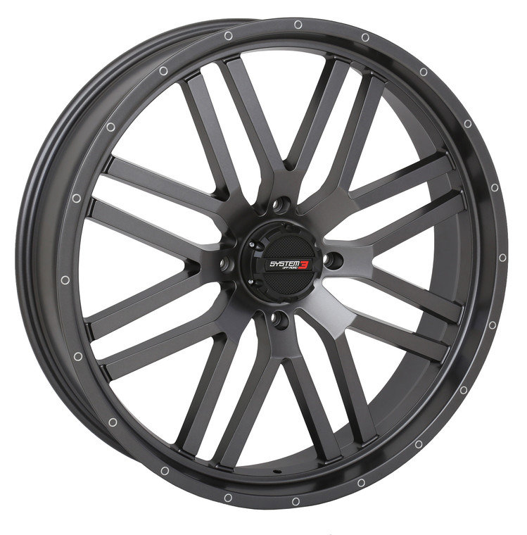 System 3 - St3 Wheel 22x7 4+2.5 (+10mm) 4/137 Matte Gunmetal Grey - 22S3-1537