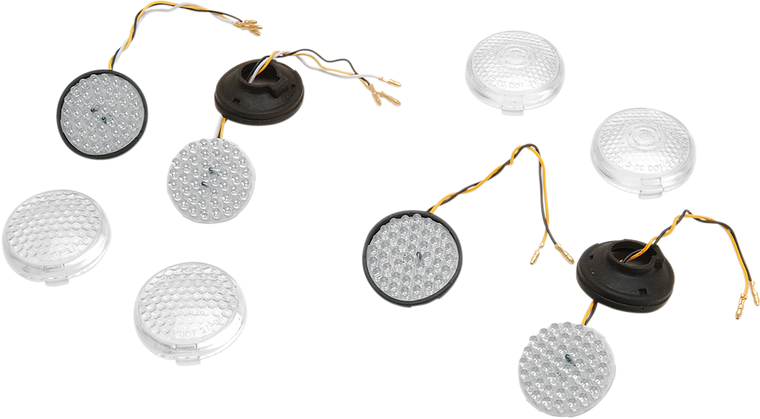 Drag Specialties - Amber Deuce Style Signals - Front - LED Turn Signal Conversion Kit - 162461