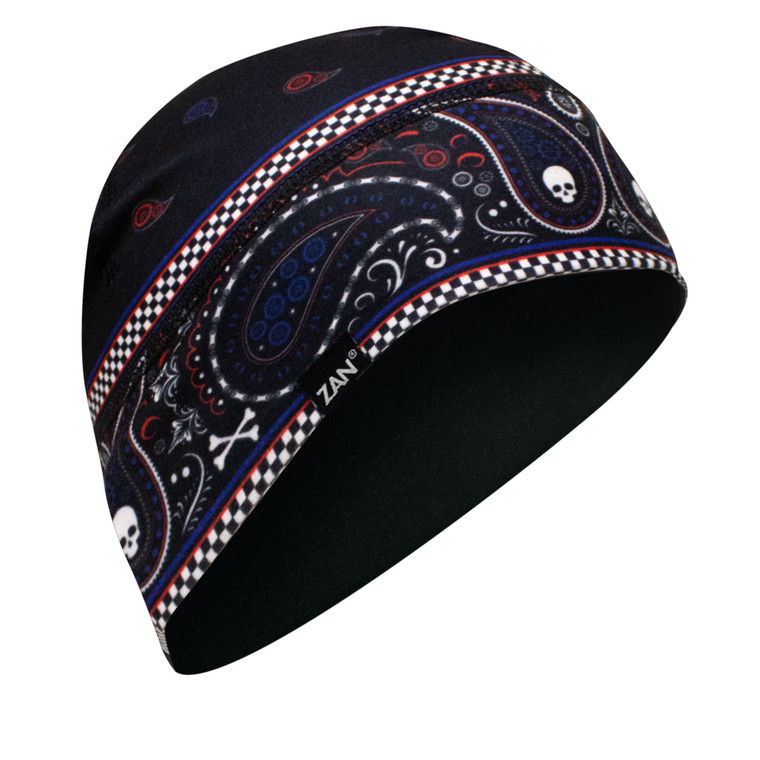 Zan - Sportflex Helmet Liner/beanie Red/wht/blue Classic Bandanna - WHLL148