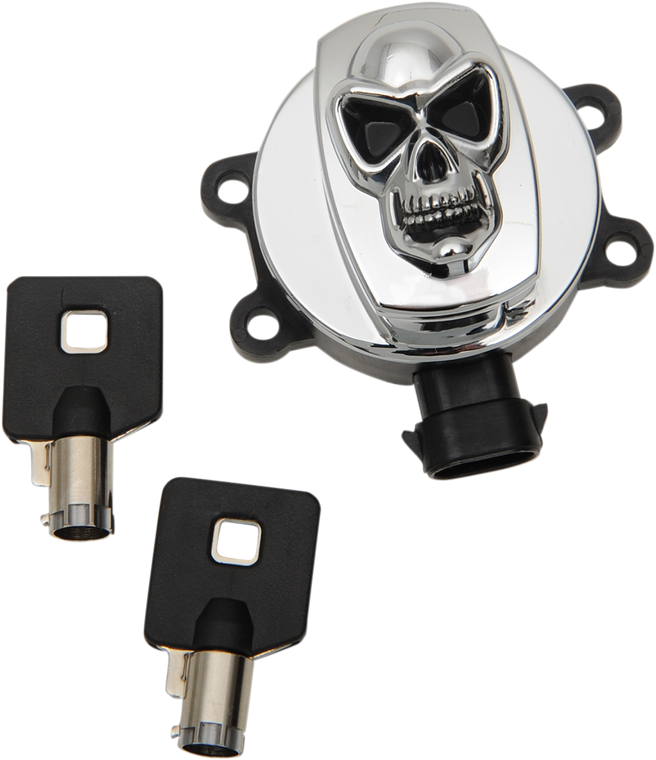 Drag Specialties - Ignition Switch - Skull - Chrome - Skull ignition Switch - E21-0214SKD