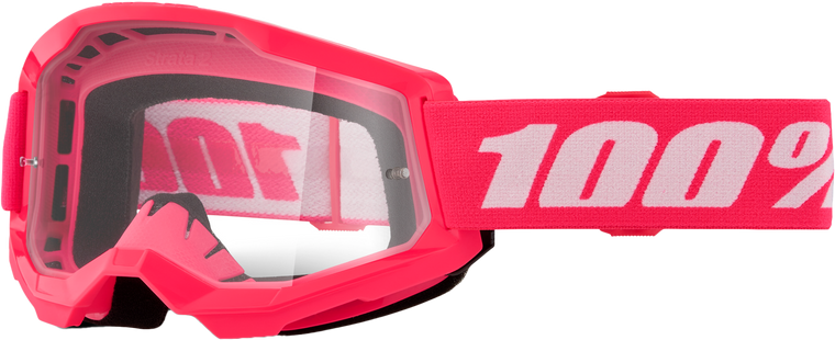 100 Percent - Strata 2 Goggle Pink Clear Lens - 50027-00017