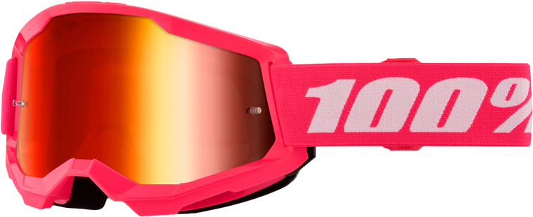 100 Percent - Strata 2 Goggle Pink Mirror Red Lens - 50028-00017 100 Percent - Strata 2 Goggle Pink Mirror Red Lens - 50028-00017
