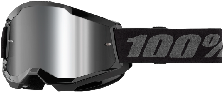 100 Percent - Strata 2 Junior Goggle Black Mirror Silver Lens - 50032-00007
