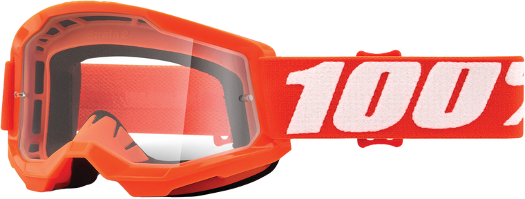 100 Percent - Strata 2 Junior Goggle Orange Clear Lens - 50031-00005