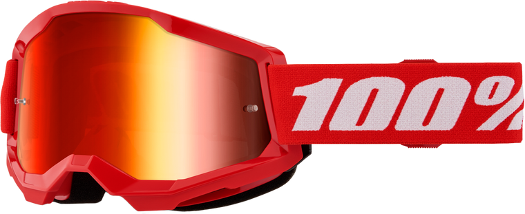 100 Percent - Strata 2 Junior Goggle Red Mirror Red Lens - 50032-00012