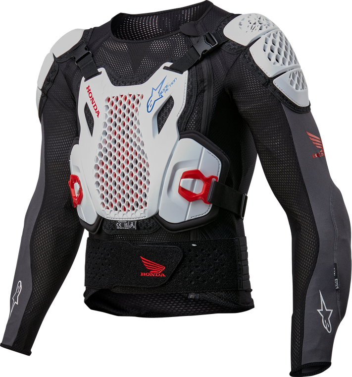 Alpinestars - Honda Bionic + V2 Protection Jacket Blk/wht/blu/br Red Md - 6506023-1272-M