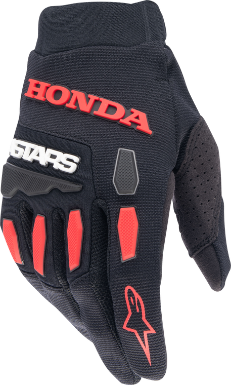 Alpinestars - Honda Full Bore Gloves Black/bright Red Md - 3563823-1303-M