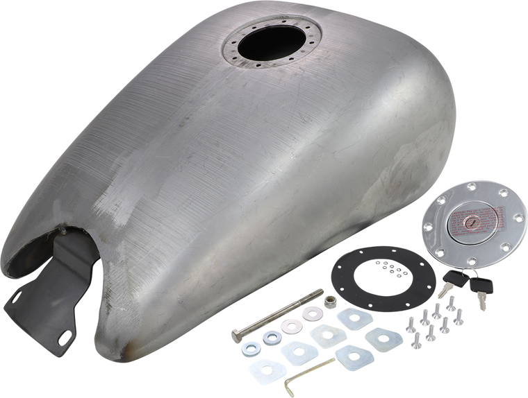 Drag Specialties - Single Locking Aero Cap Gas Tank - 2" Extended - Extended Smooth Top Gas Tank - 011737-BX46