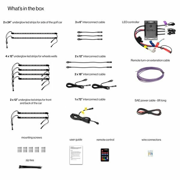 Ecoxgear - 2/4 Seater Ledkit W/controller - SEI-LEDZ4UGLW24