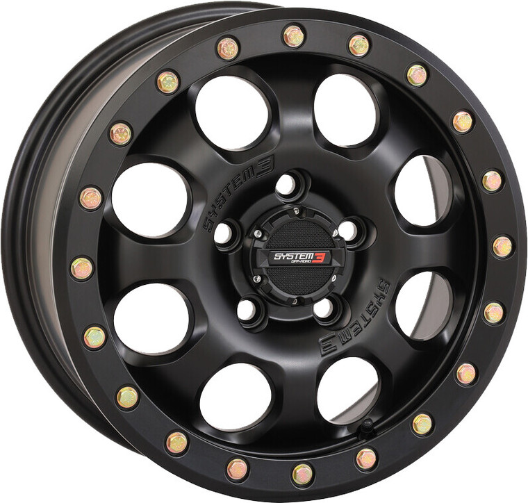 System 3 - Sb7 Bl Wheel 15x7 4+3 (+10mm) 5/4.5 Matte Black - 15S3-7544